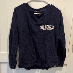 Navy Long Beach Island Sweatshirt